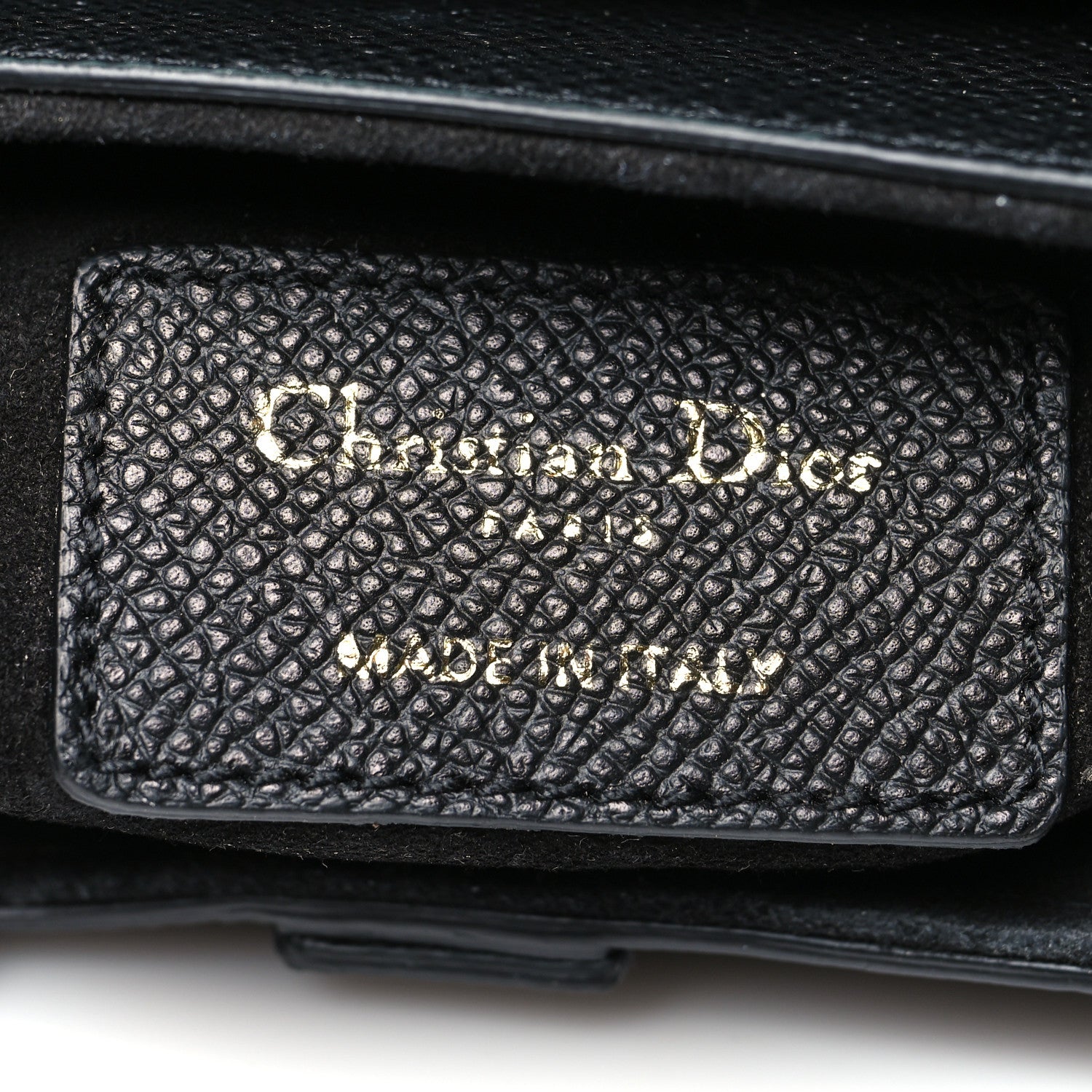 Christian Dior Grained Calfskin Mini Saddle Bag Black 6 of 11