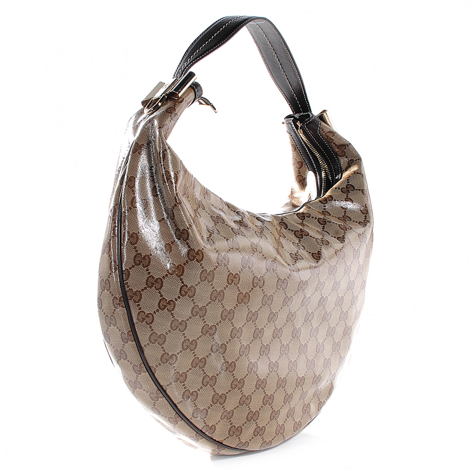 Gucci Crystal Monogram Duchessa Hobo Ebony 3 of 7