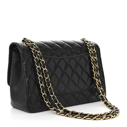 Chanel Caviar Quilted Jumbo Double Flap Black 5 of 19