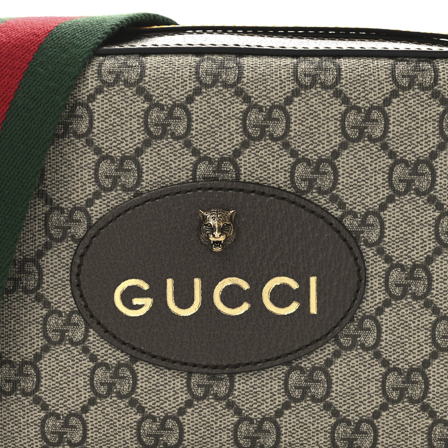 GG Supreme Monogram Web Neo Vintage Shoulder Bag Beige New Acero Crop