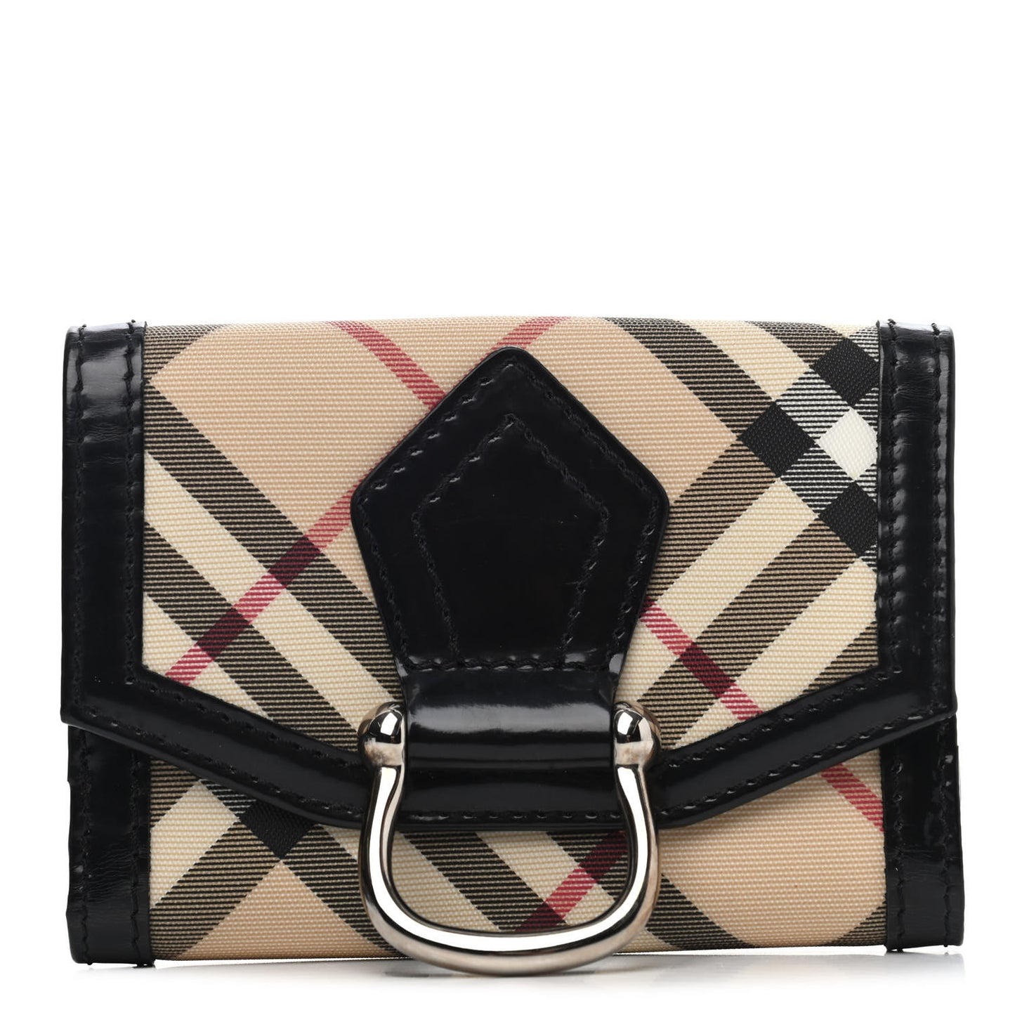 Nova Check Penrose Compact Wallet Black