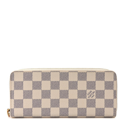 Louis Vuitton Damier Azur Clemence Wallet Rose Ballerine 1 of 7
