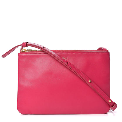 Celine Lambskin Small Trio Crossbody Bag Pink 1 of 11