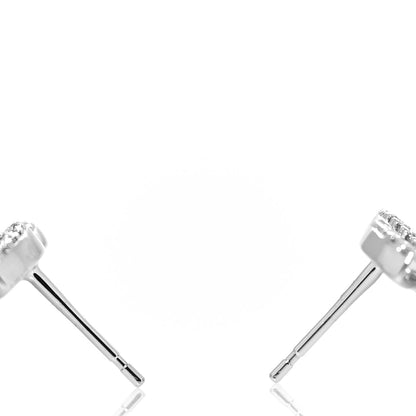 Chanel Crystal CC Turnlock Earrings Silver 3 of 4