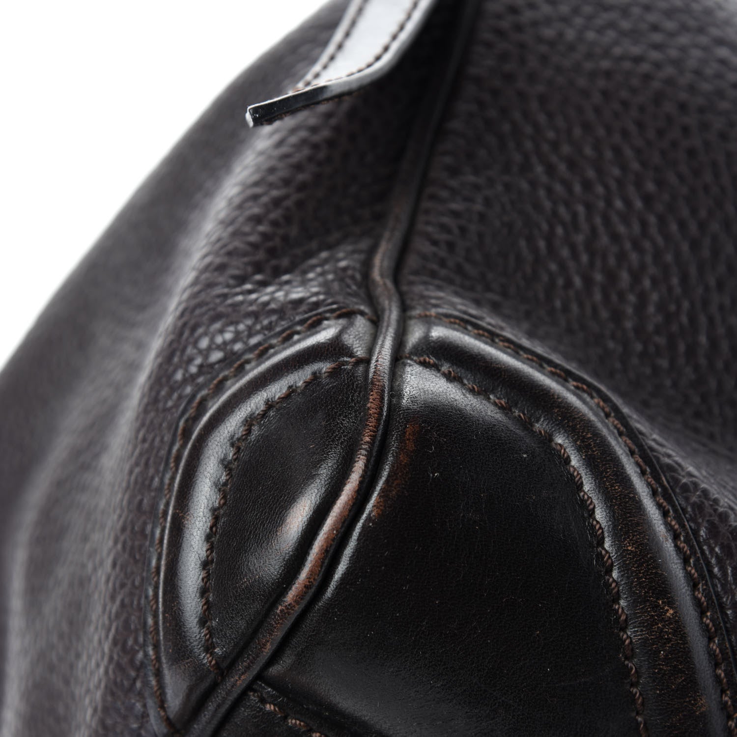 Burberry Grainy Calfskin Small Canterbury Tote Dark Chocolate 10 of 15