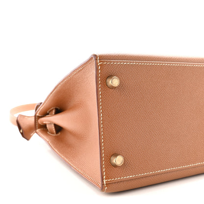 Hermes Courchevel Kelly Sellier 28 Gold 9 of 10