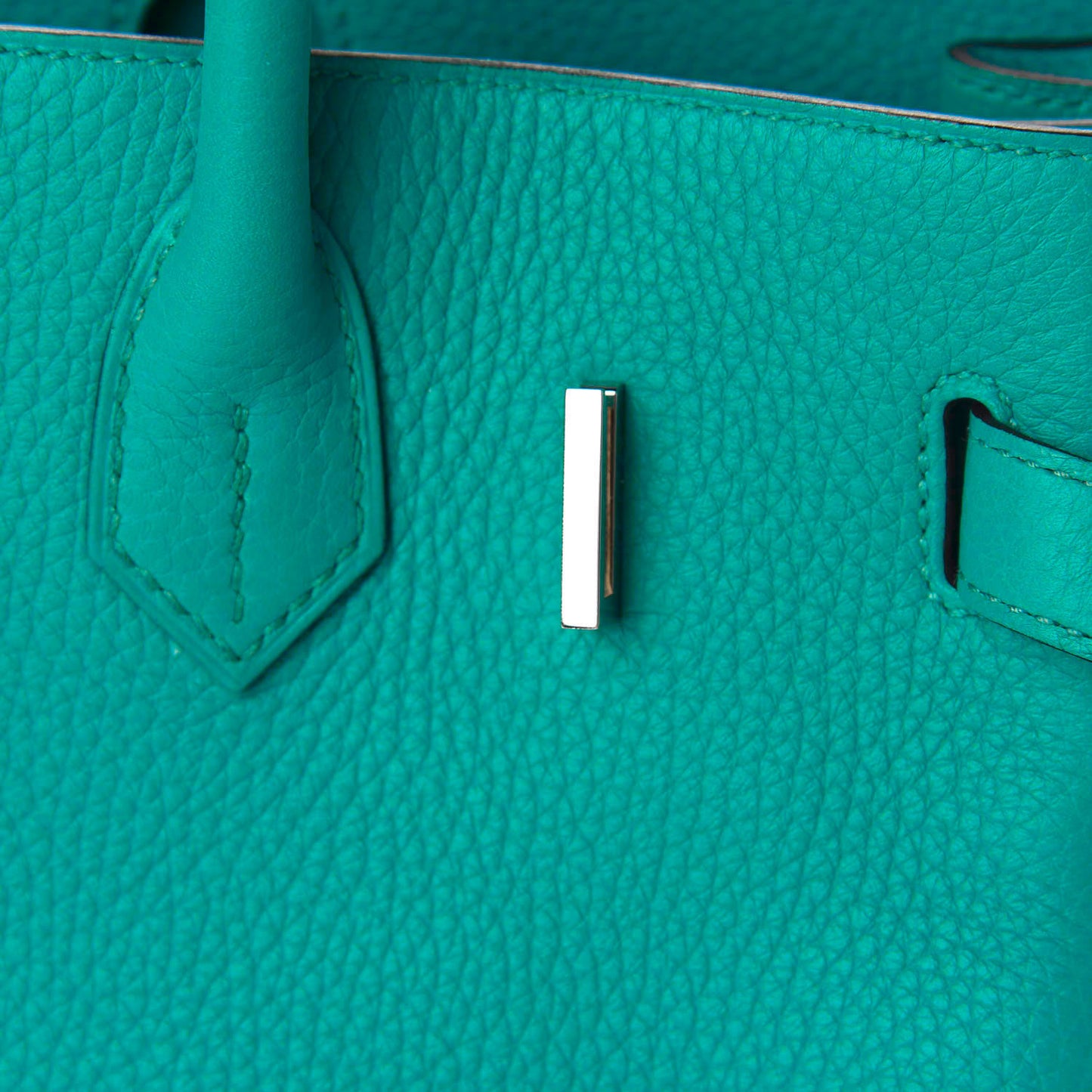 Taurillon Clemence Birkin 30 Bleu Paon
