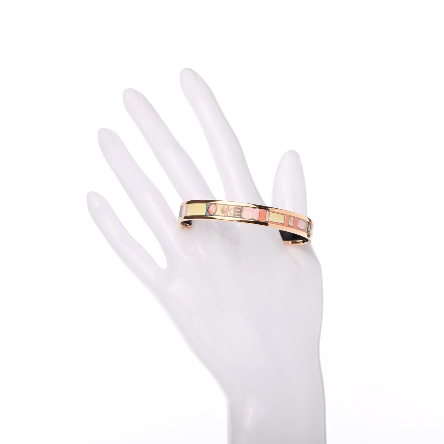 Enamel Printed Narrow Cavald'Or Bracelet 65 Romantique