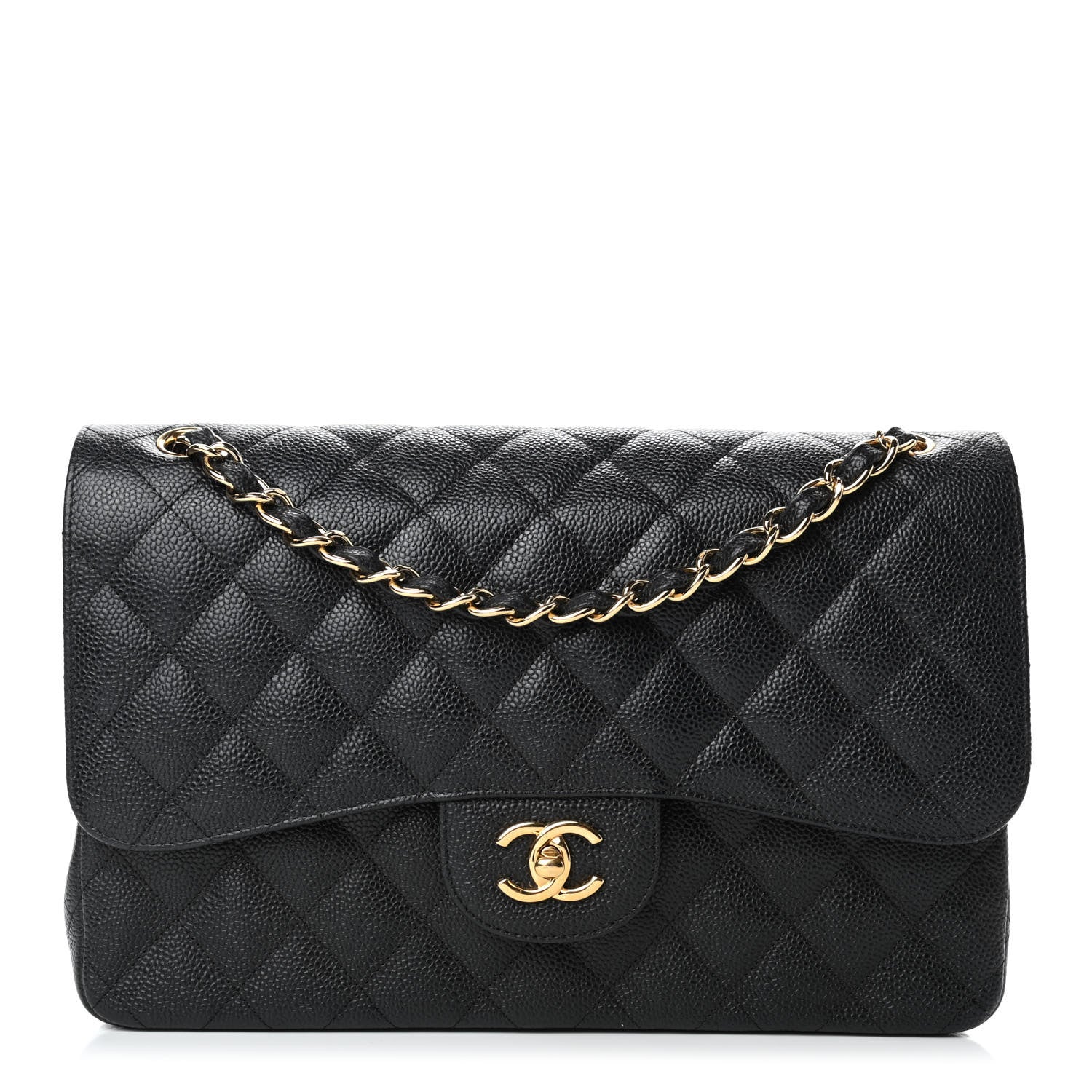 Chanel Caviar Quilted Jumbo Double Flap Black 1 of 4