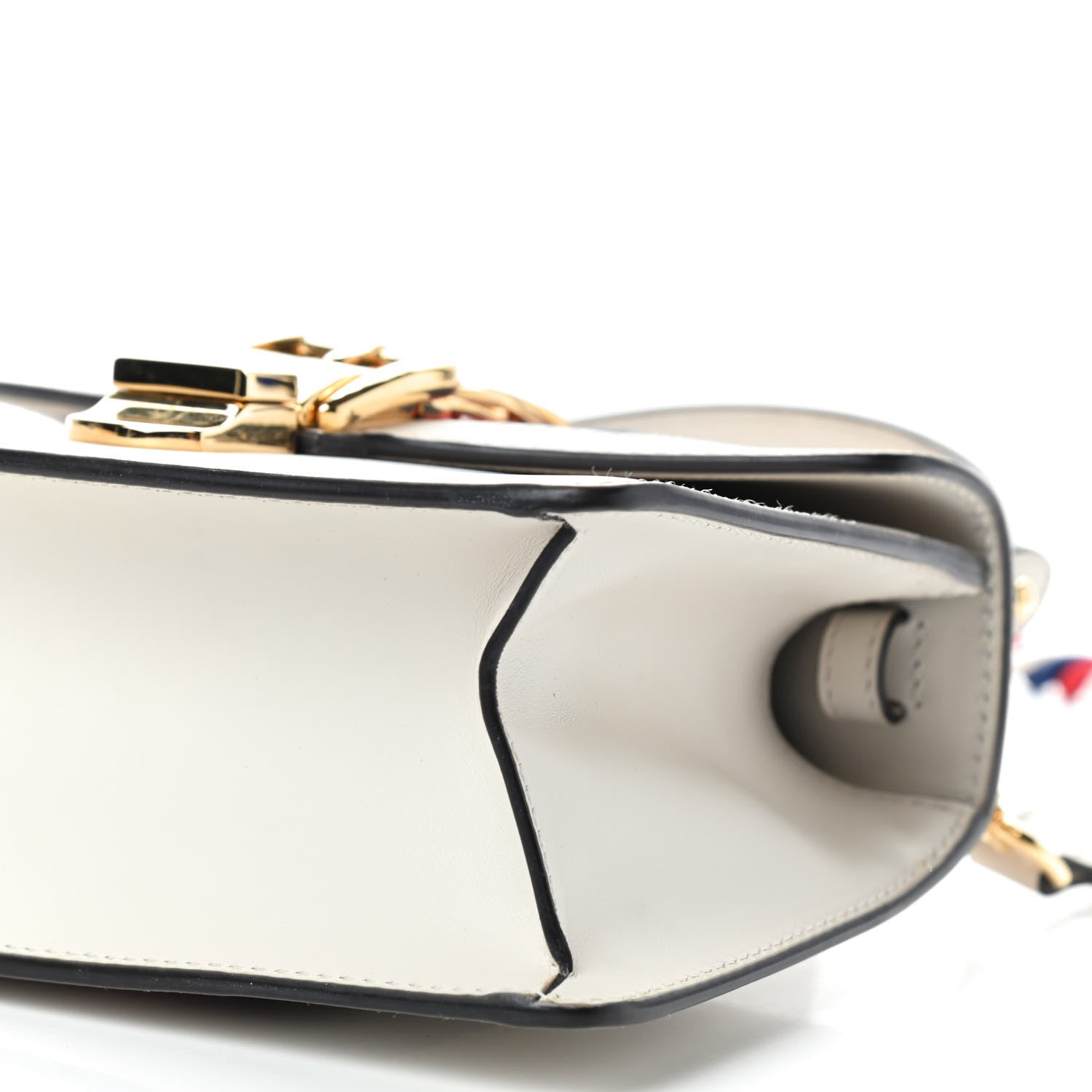Gucci Calfskin Mini Sylvie Top Handle Bag White 9 of 10