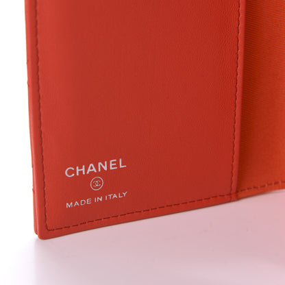 Chanel Lambskin Quilted Passport Holder Red 6 of 8