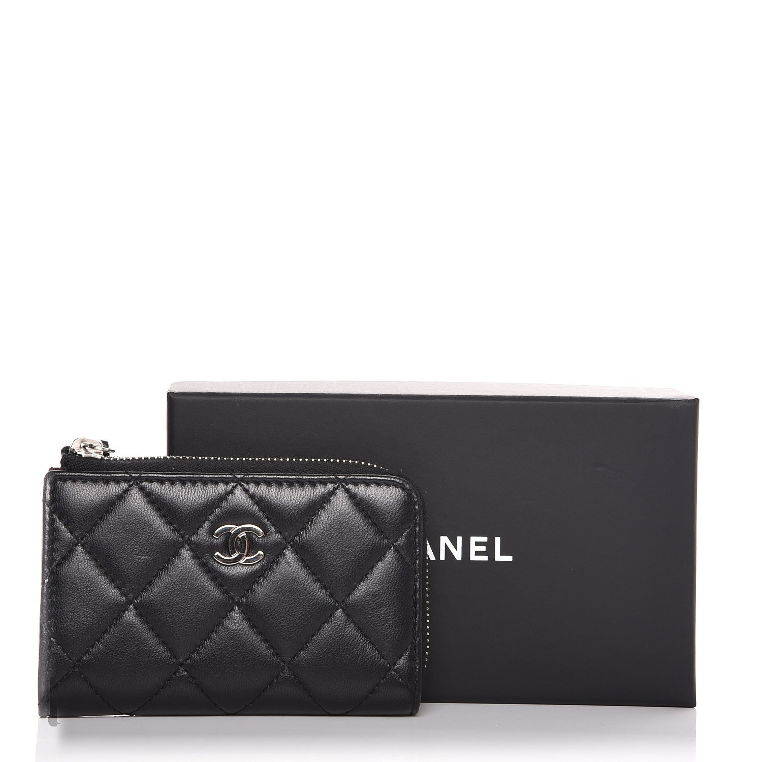 Chanel Lambskin Quilted Key Holder Case Black 8 of 8
