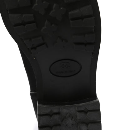 Chanel Oily Calfskin Quilted High Boots 37 Black 6 of 7