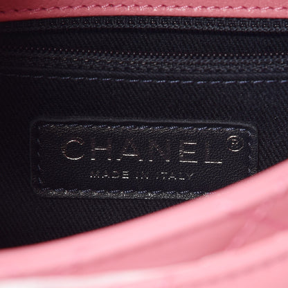 Chanel Shiny Goatskin Quilted Small Double Carry Waist Chain Flap Pink 9 of 12
