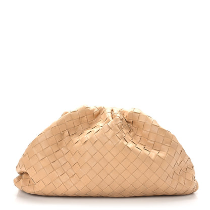 Bottega Veneta Nappa Maxi Intrecciato The Pouch Oversized Clutch Almond 1 of 9