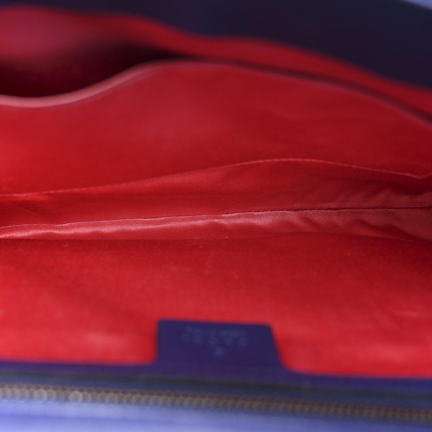 Gucci Velvet Matelasse GG Marmont Clutch Cobalt Blue 4 of 12
