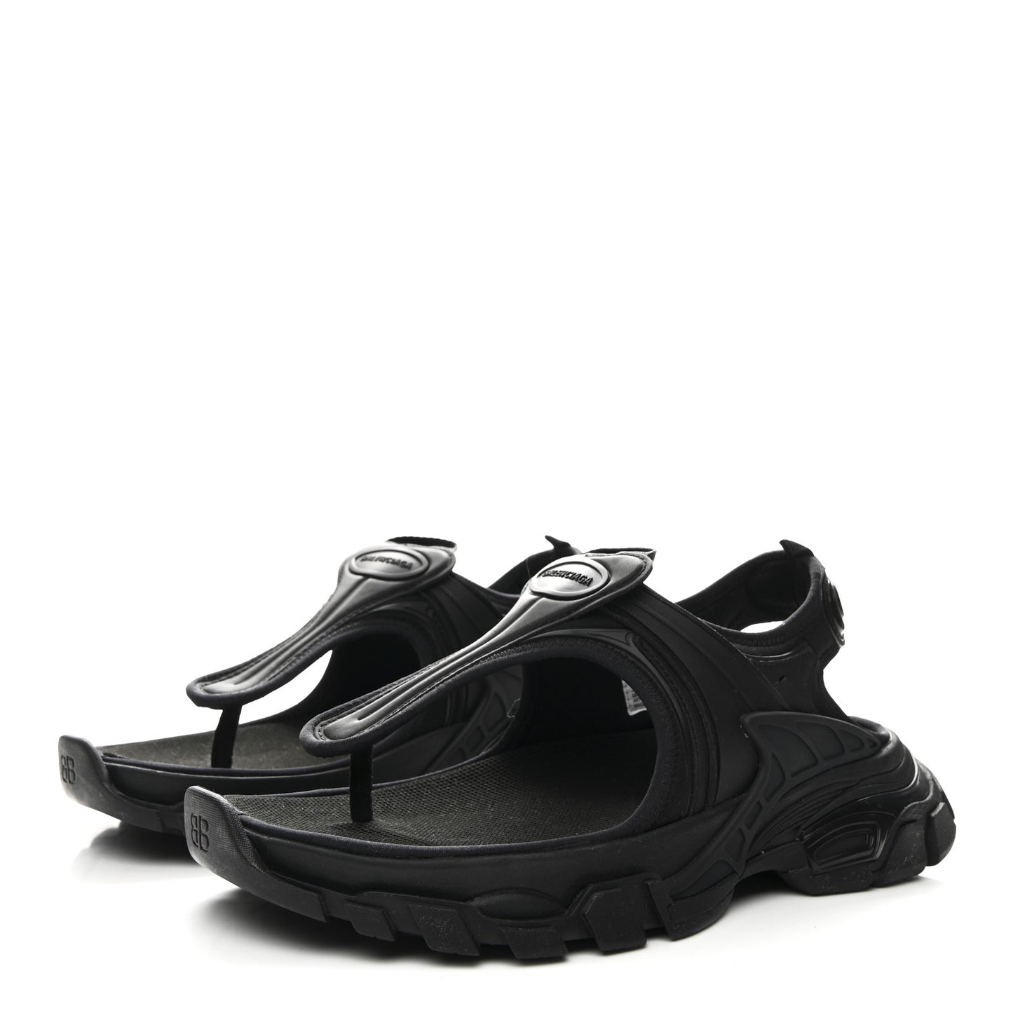 Neoprene Rubber Thong Sandals 37 Black