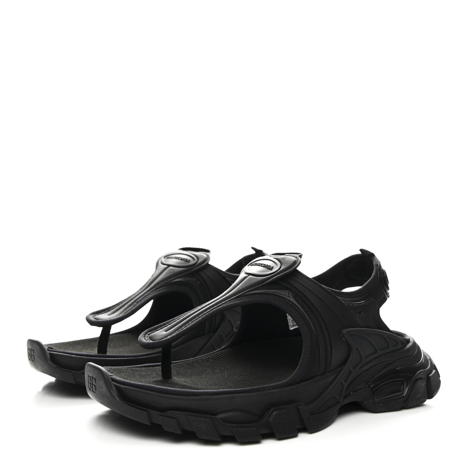 Balenciaga Neoprene Rubber Thong Sandals 37 Black 4 of 9