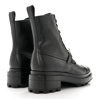 Hermes Glossed Calfskin Funk Ankle Boots 37.5 Black 4 of 9