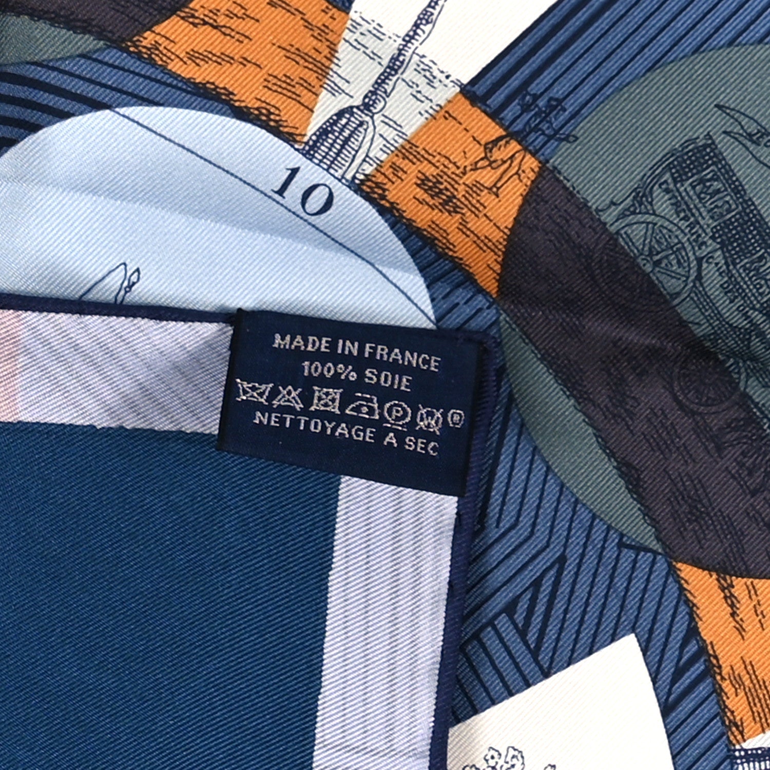 Hermes Silk Jeu Des Omnibus Remix Scarf 45 Marine Vert Ciel 3 of 3