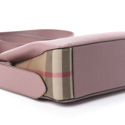 Burberry Soft Grain Calfskin House Check Small Helmsley Crossbody Dusty Pink 7 of 8