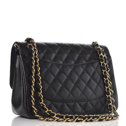 Chanel Caviar Quilted Jumbo Double Flap Black 5 of 10