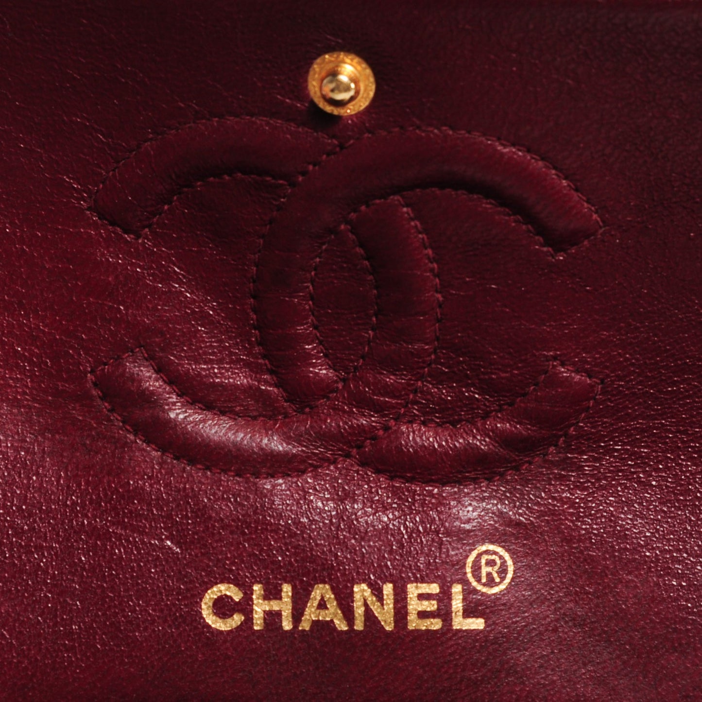 Lambskin Quilted Small Double Flap Black