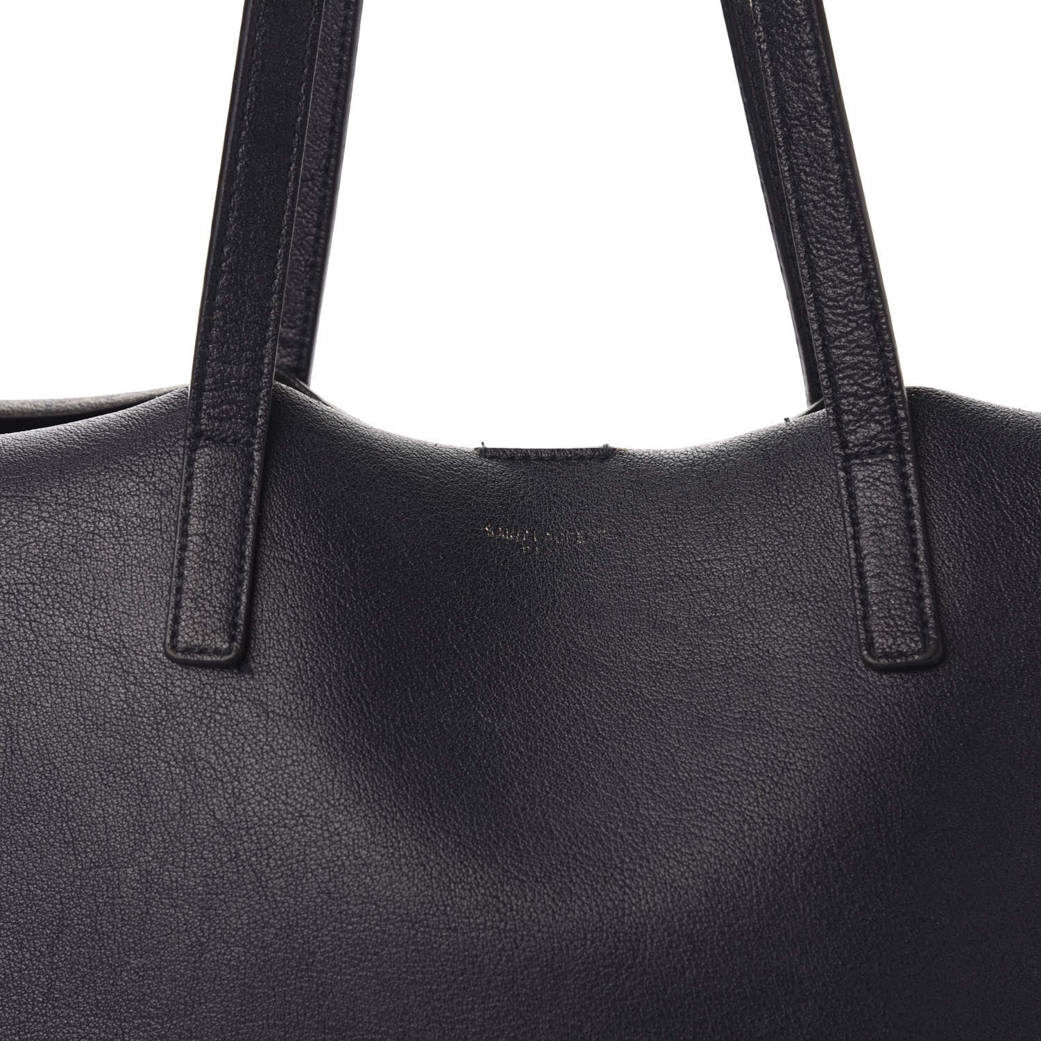 Saint Laurent Calfskin Large Shopping Tote Navy 17 of 20