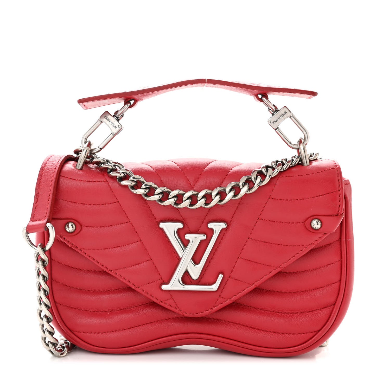 Calfskin New Wave Chain MM Ecarlate