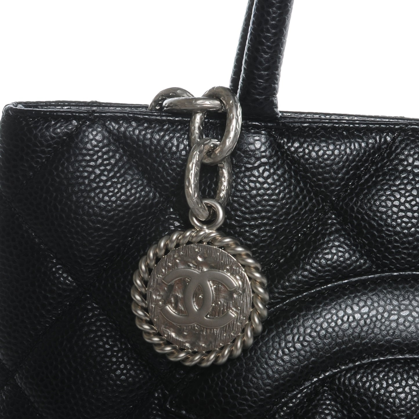 Caviar Medallion Tote Black