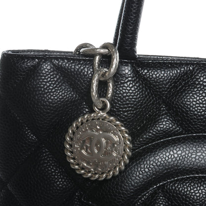 Chanel Caviar Medallion Tote Black 9 of 9