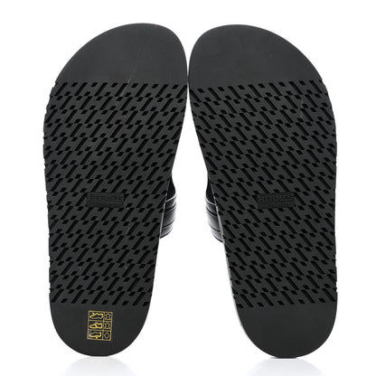 Hermes Calfskin Womens Empire Sandals 37 Black 5 of 9