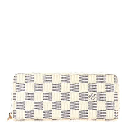 Louis Vuitton Damier Azur Clemence Wallet Rose Ballerine 1 of 7