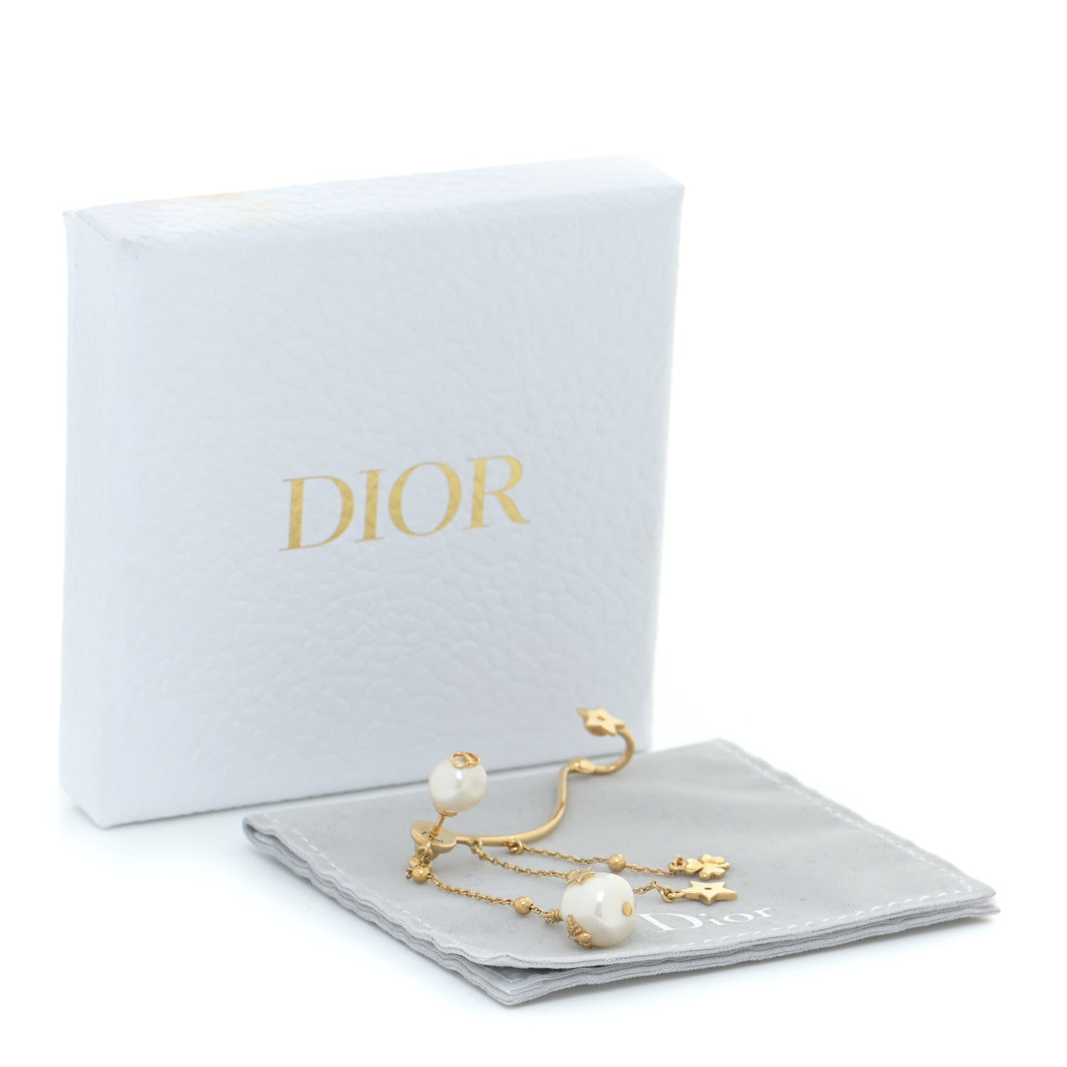 Christian Dior Pearl Shiny-D Earring Gold 5 of 5