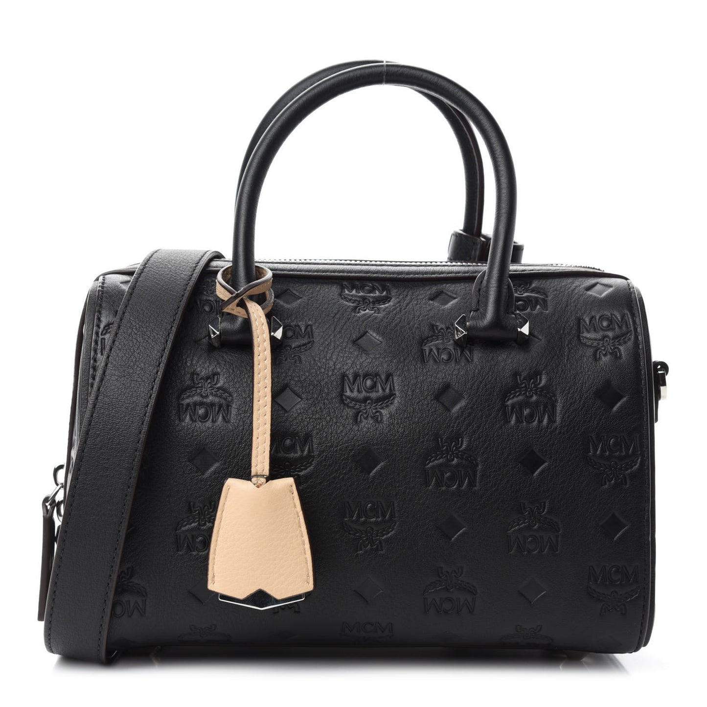 Calfskin Ottomar Monogram Essential Boston Bag Black