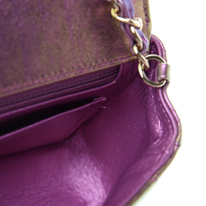 Chanel Iridescent Lambskin Quilted Mini Rectangular Flap Purple 8 of 11