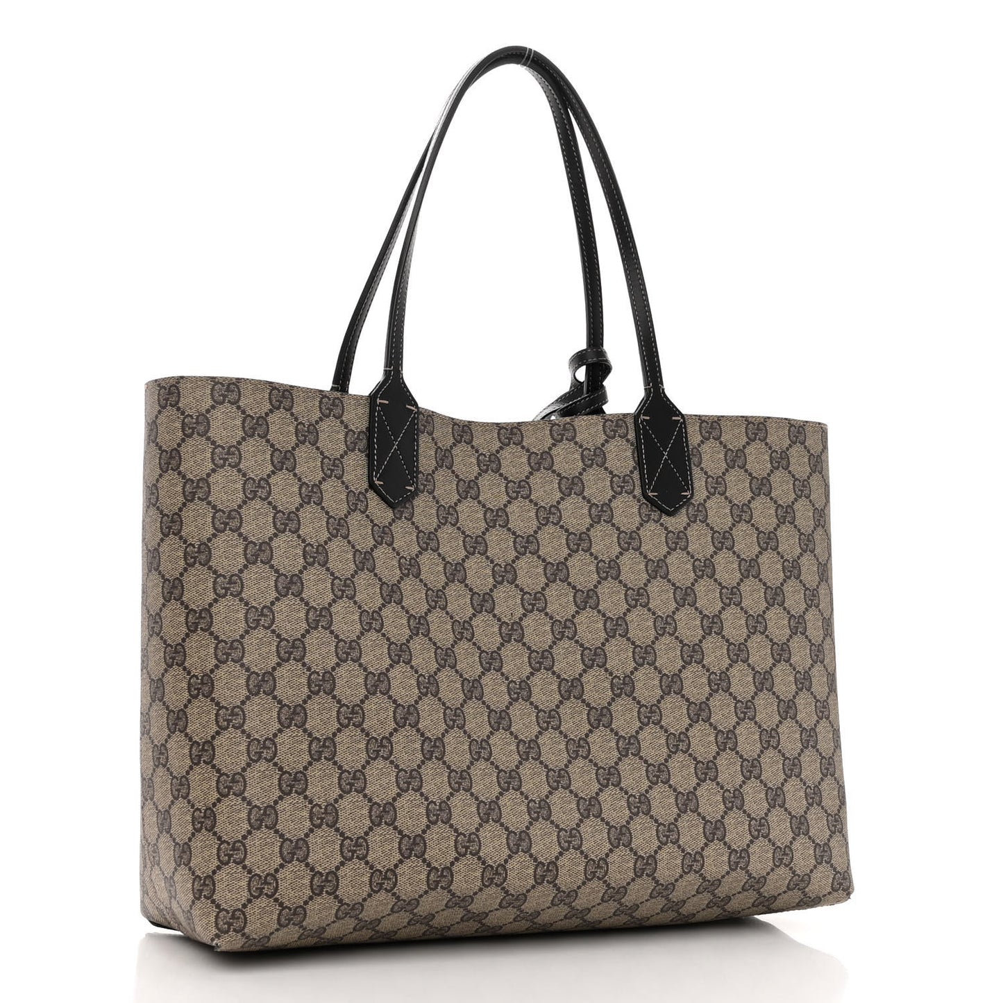 Calfskin GG Supreme Monogram Medium Reversible Tote Black