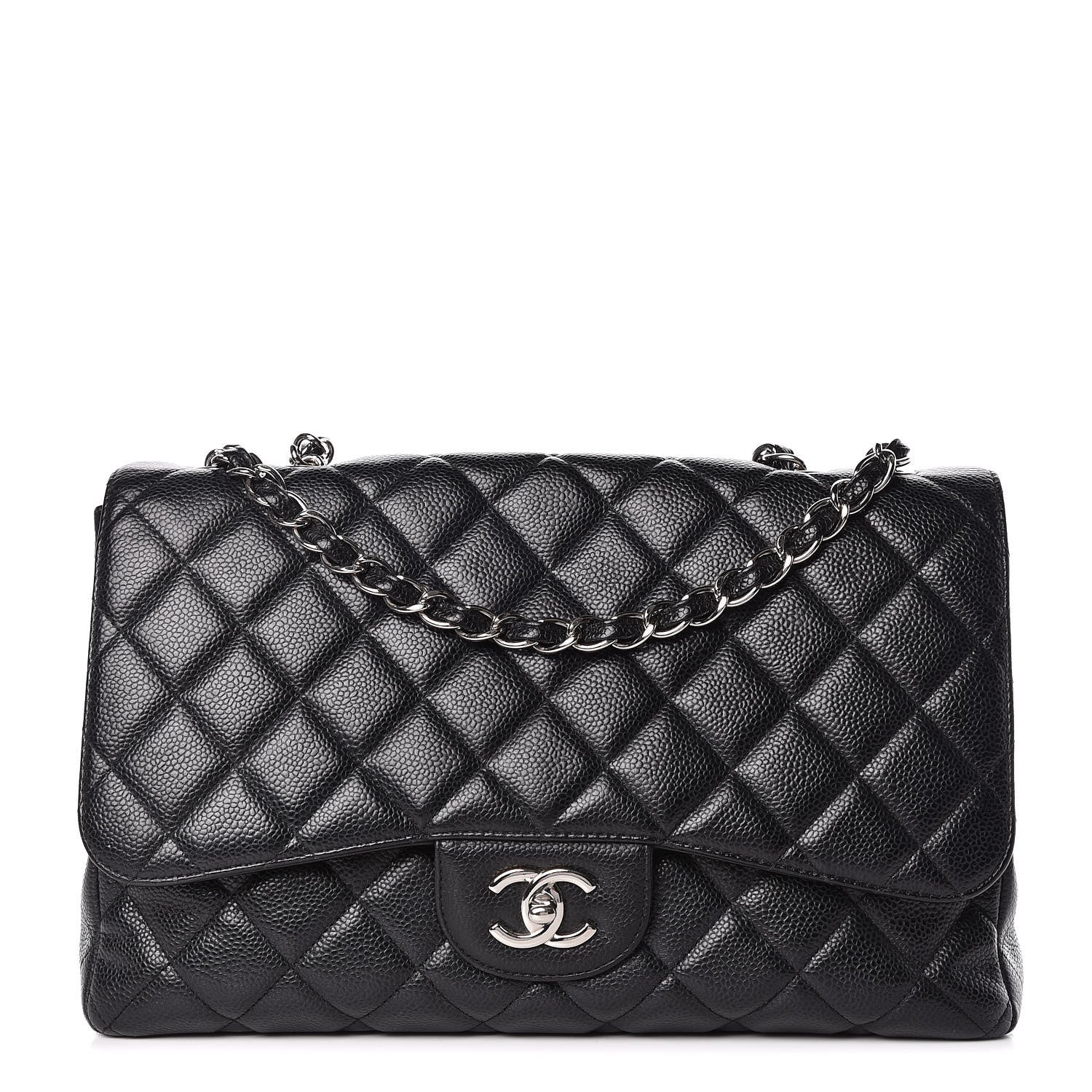 Chanel Caviar Quilted Jumbo Single Flap Black 1 of 13