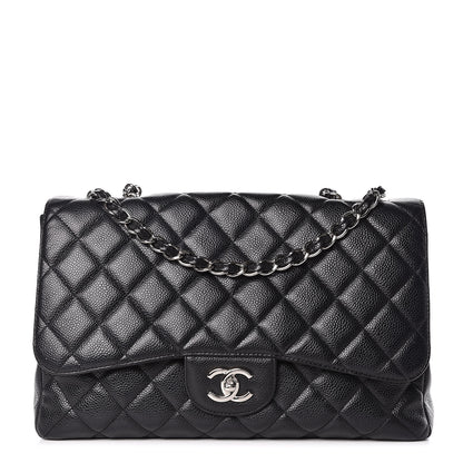 Chanel Caviar Quilted Jumbo Single Flap Black 1 of 13