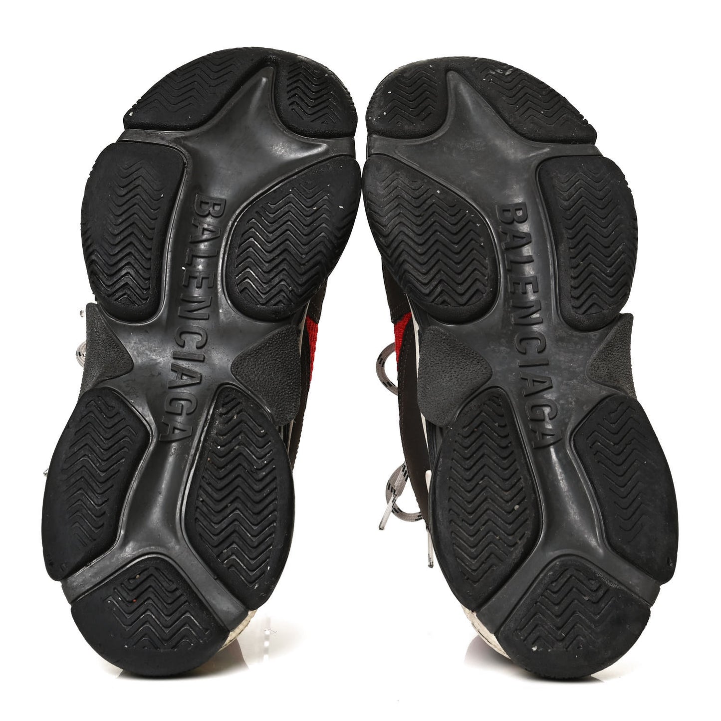 Fabric Mesh Mens Triple S Sneakers 43 Rouge Black