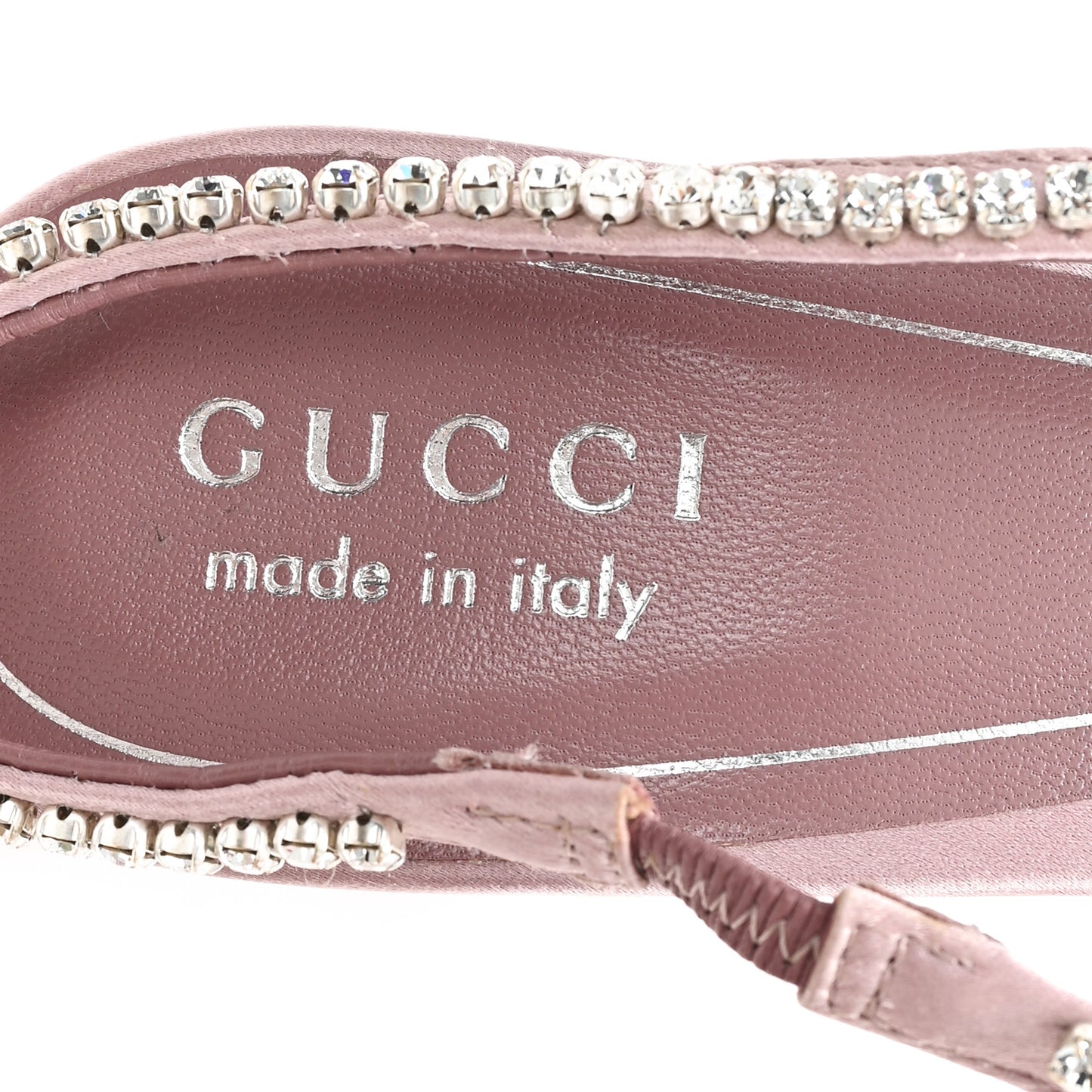 Satin Crystal Talia 105 Slingback Pumps 37.5 Stone Pink