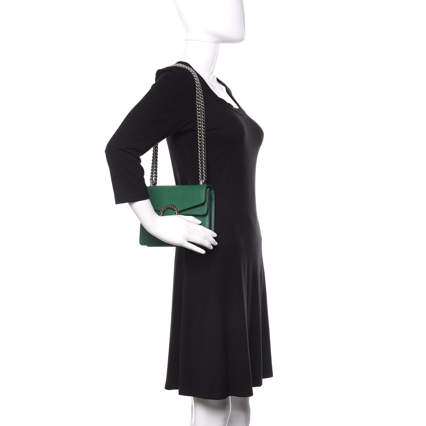 Calfskin Mini Dionysus Shoulder Bag Emerald