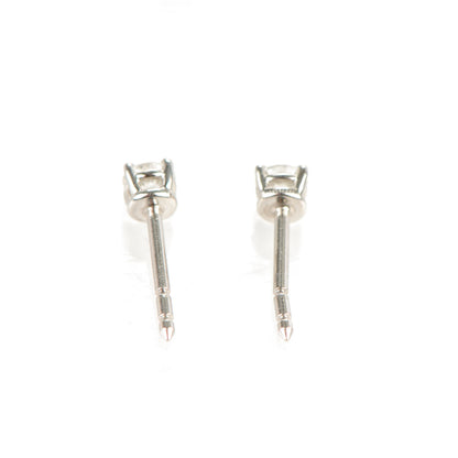 Tiffany Platinum Diamond .36ctw Solitaire Earrings 3 of 11