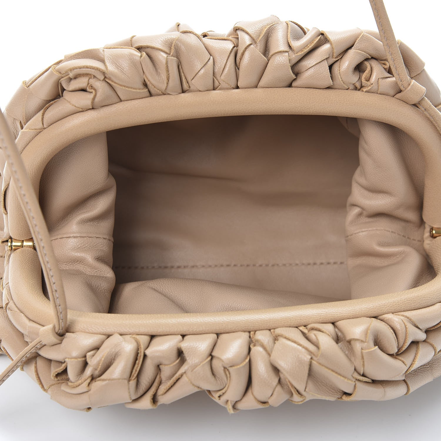 Bottega Veneta Nappa Intrecciato The Mini Pouch Almond 4 of 8
