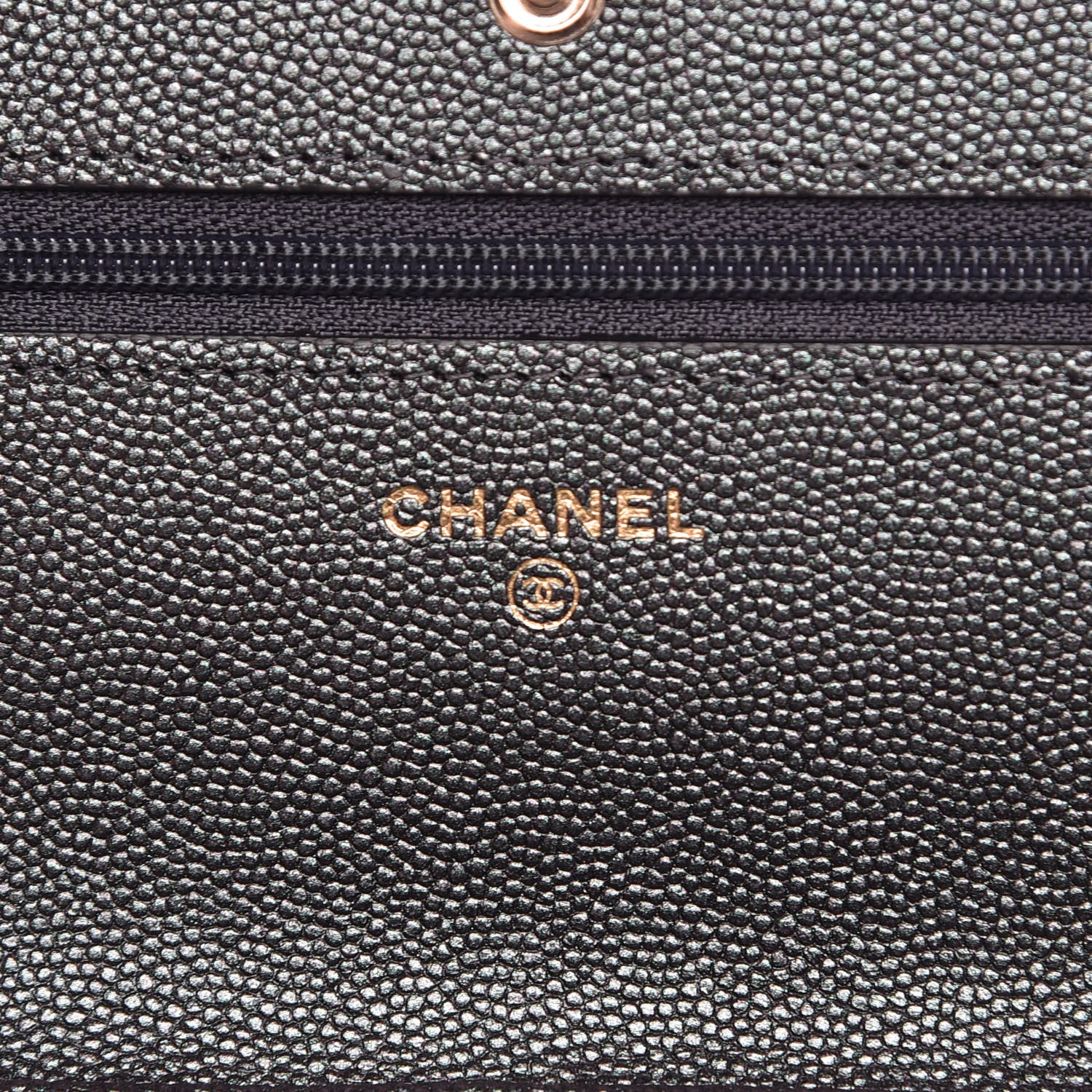 Chanel Iridescent Caviar Quilted Wallet On Chain WOC Black 8 of 13