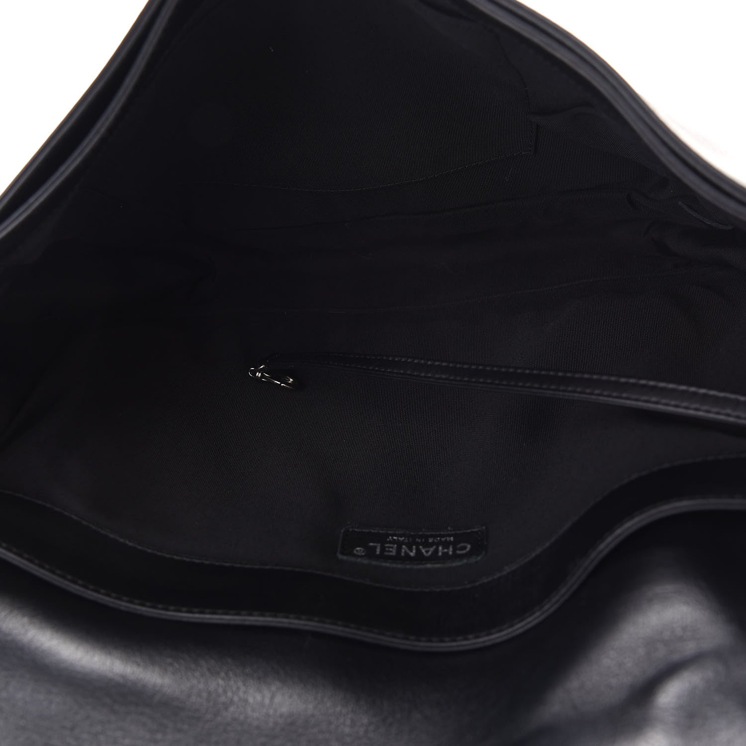 Chanel Calfskin Tweed Enchained XL Boy Flap Black 5 of 10