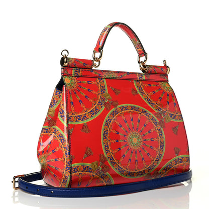 Dolce & Gabbana Vernice Printed Medium Miss Sicily Satchel Multicolor 2 of 6