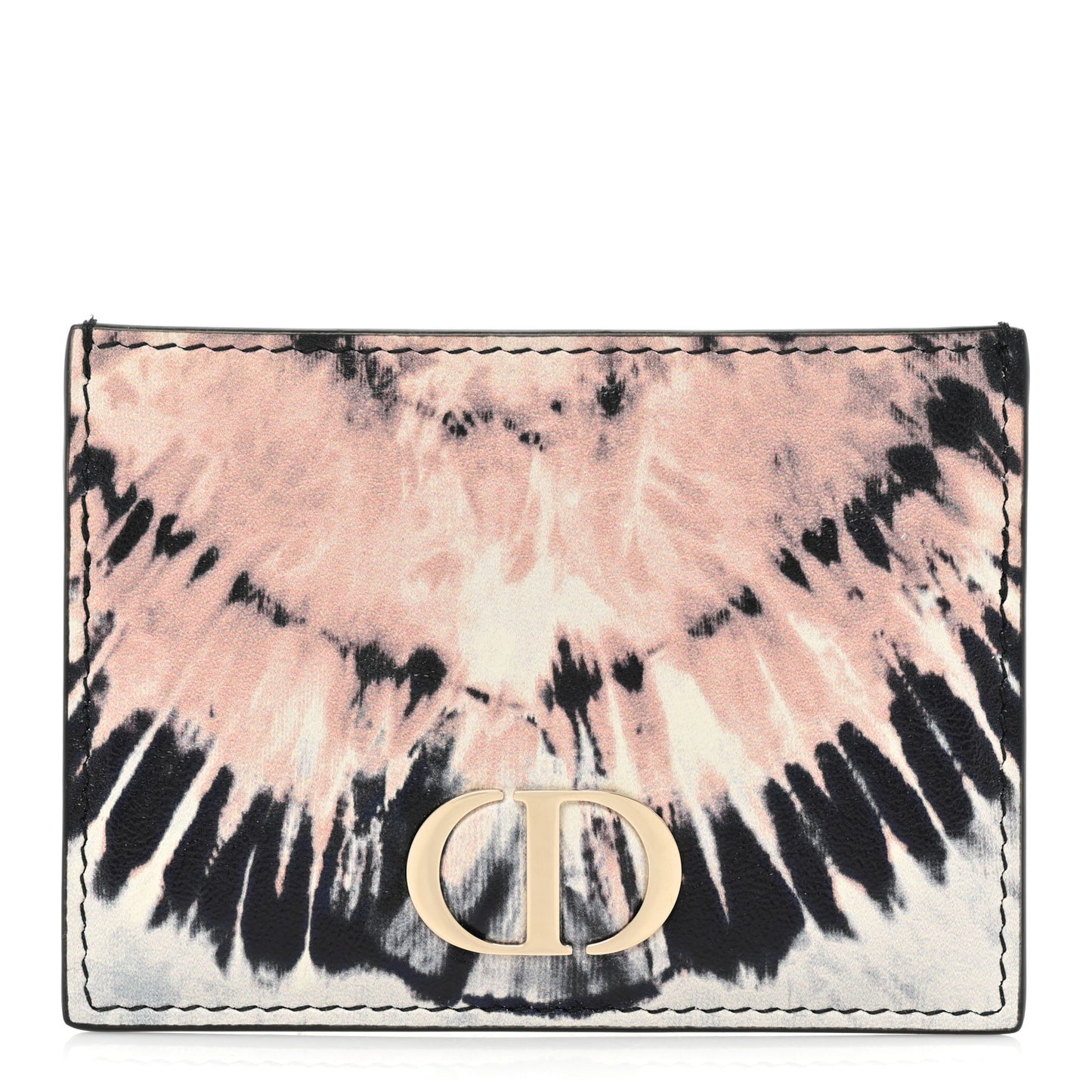 Calfskin Tie And Dior 30 Montaigne Card Holder Multicolor