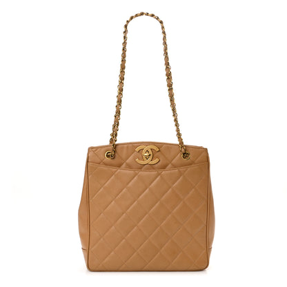Chanel Caviar Quilted Shopper Tote Beige 1 of 13