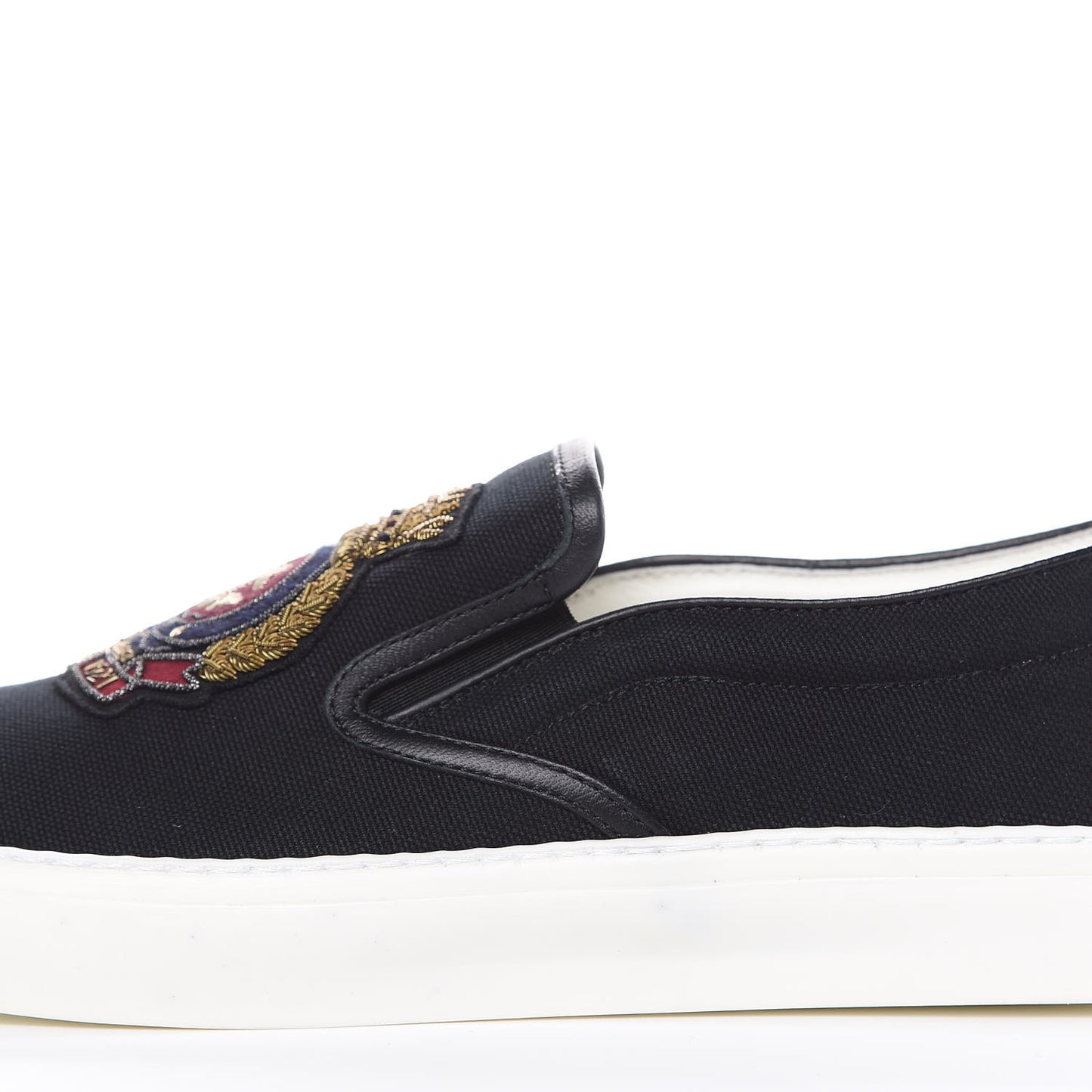 Canvas Anchor Patch Mens Slip On Sneakers 8 Navy